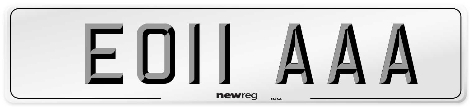 EO11 AAA Number Plate from New Reg